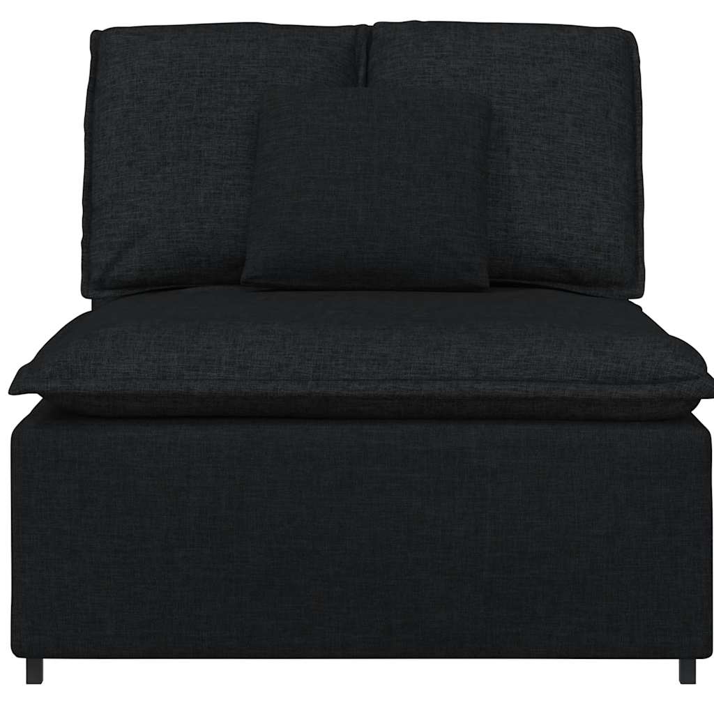 vidaXL Modul central de canapea modulară cu perne, negru, 100 cm vidaXL Modul central de canapea modulară cu perne, negru, 100 cm