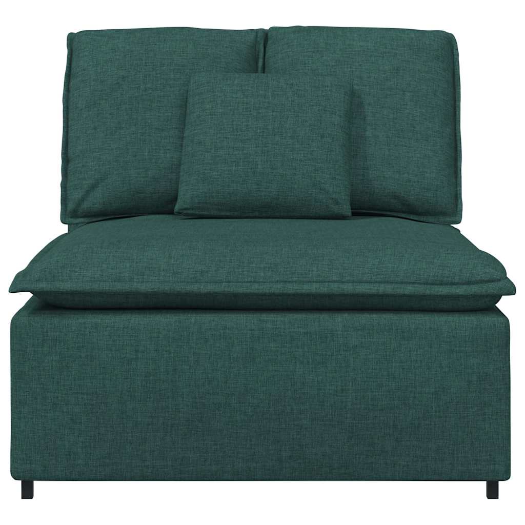 vidaXL Modul central canapea modulară cu perne, verde închis, 100 cm vidaXL Modul central canapea modulară cu perne, verde închis, 100 cm