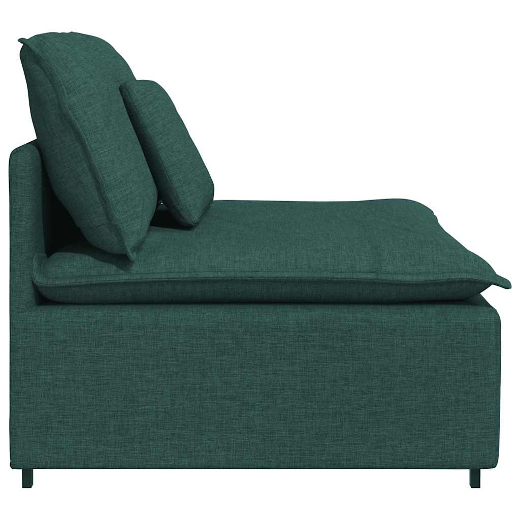 vidaXL Modul central canapea modulară cu perne, verde închis, 100 cm vidaXL Modul central canapea modulară cu perne, verde închis, 100 cm