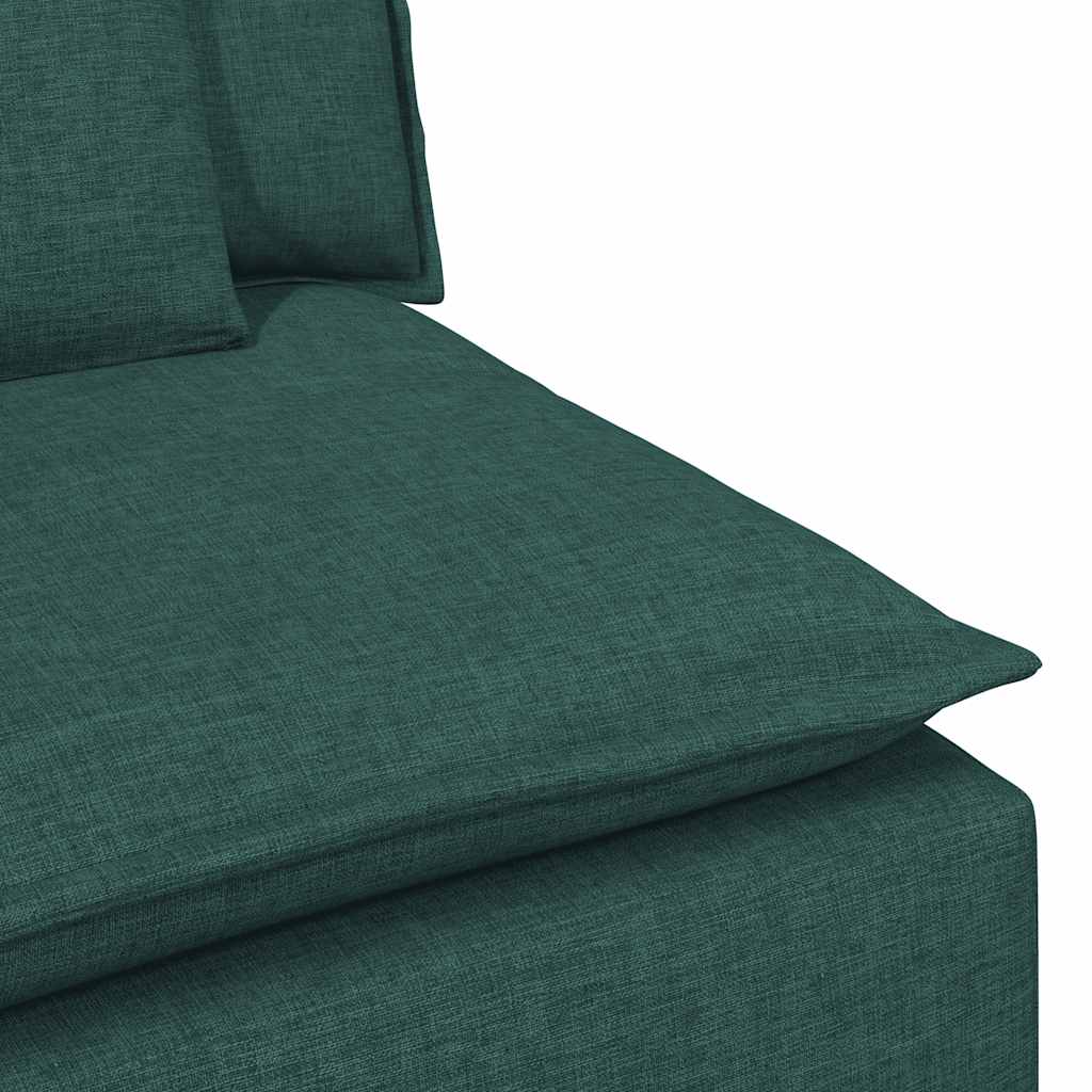 vidaXL Modul central canapea modulară cu perne, verde închis, 100 cm vidaXL Modul central canapea modulară cu perne, verde închis, 100 cm