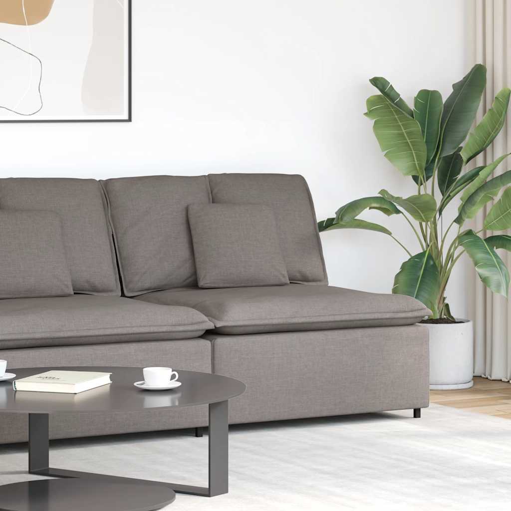vidaXL Modul central canapea modulară cu perne, gri taupe, 100 cm vidaXL Modul central canapea modulară cu perne, gri taupe, 100 cm