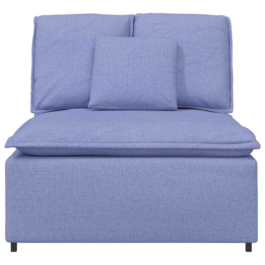 vidaXL Modul central canapea modulară cu perne, albastru jeans, 100 cm vidaXL Modul central canapea modulară cu perne, albastru jeans, 100 cm