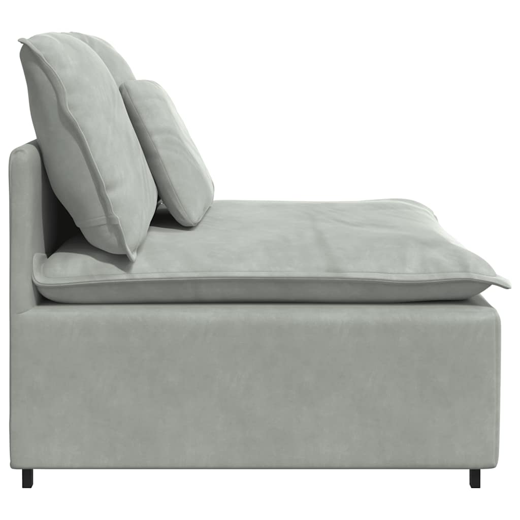 vidaXL Modul central canapea modulară cu perne, gri deschis, 100 cm vidaXL Modul central canapea modulară cu perne, gri deschis, 100 cm
