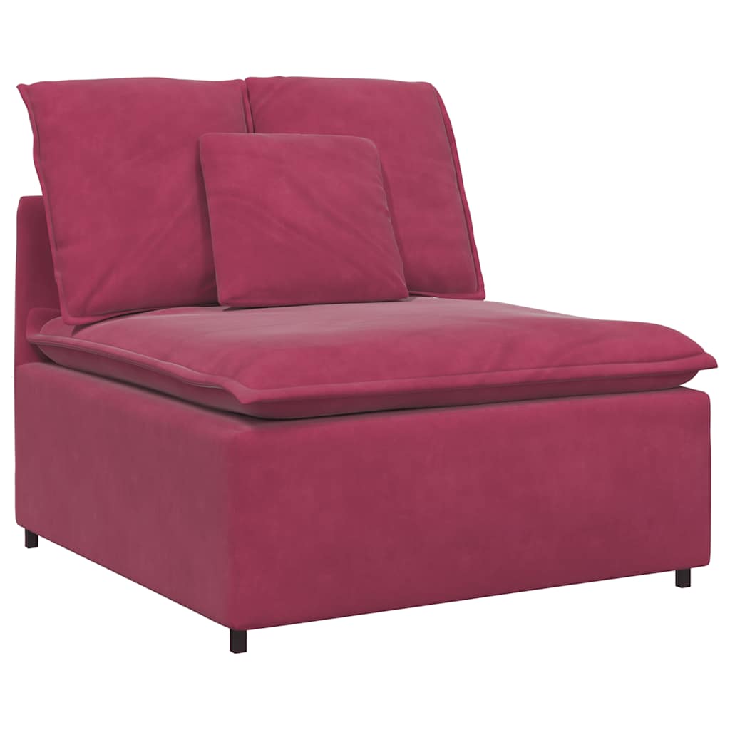 vidaXL Modul central canapea modulară cu perne, roșu vin, 100 cm vidaXL Modul central canapea modulară cu perne, roșu vin, 100 cm