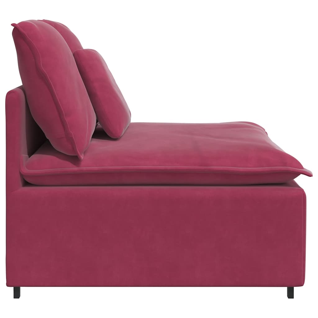 vidaXL Modul central canapea modulară cu perne, roșu vin, 100 cm vidaXL Modul central canapea modulară cu perne, roșu vin, 100 cm