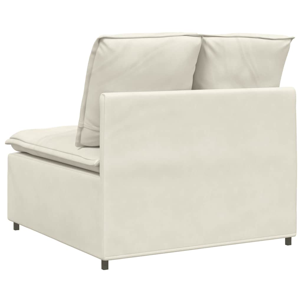 vidaXL Modul central canapea modulară cu perne, crem, 100 cm vidaXL Modul central canapea modulară cu perne, crem, 100 cm