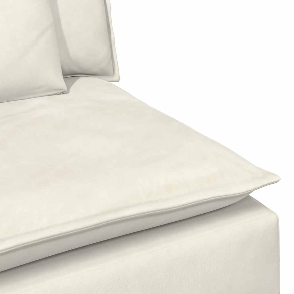 vidaXL Modul central canapea modulară cu perne, crem, 100 cm vidaXL Modul central canapea modulară cu perne, crem, 100 cm