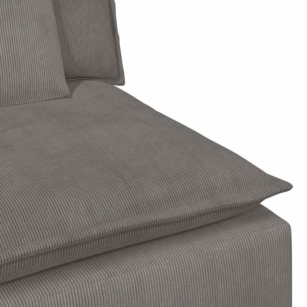 vidaXL Modul central canapea modulară cu perne, gri deschis, 100 cm vidaXL Modul central canapea modulară cu perne, gri deschis, 100 cm