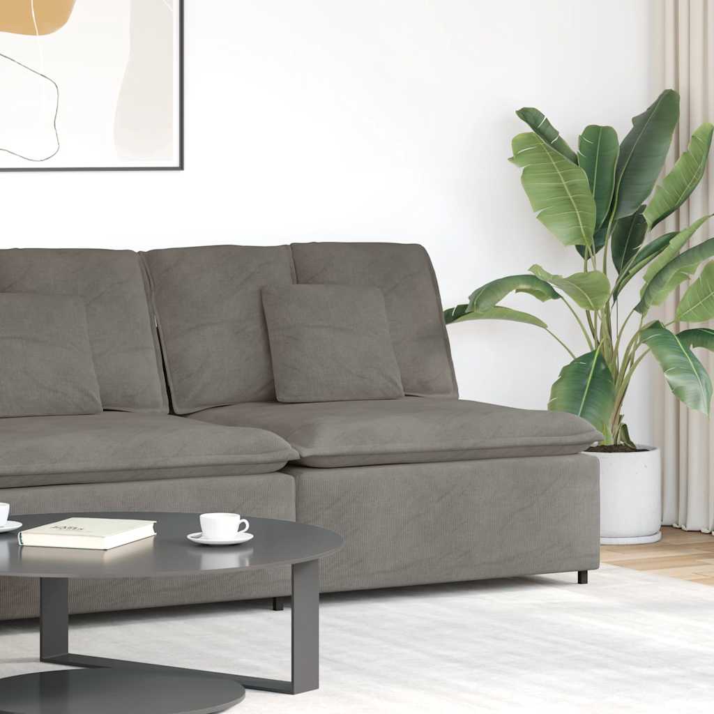 vidaXL Modul central canapea modulară cu perne, gri deschis, 100 cm vidaXL Modul central canapea modulară cu perne, gri deschis, 100 cm