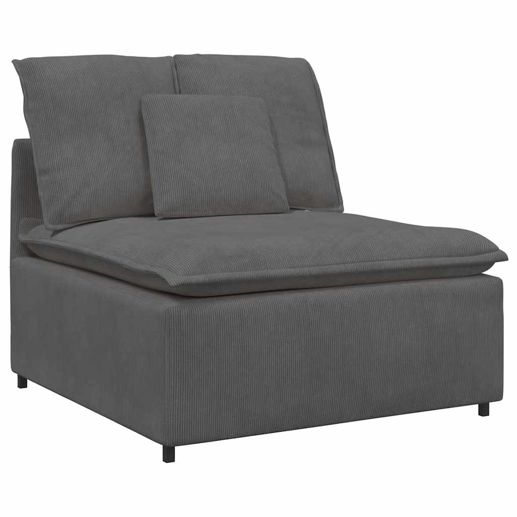 vidaXL Modul central canapea modulară cu perne gri închis 100 cm vidaXL Modul central canapea modulară cu perne gri închis 100 cm