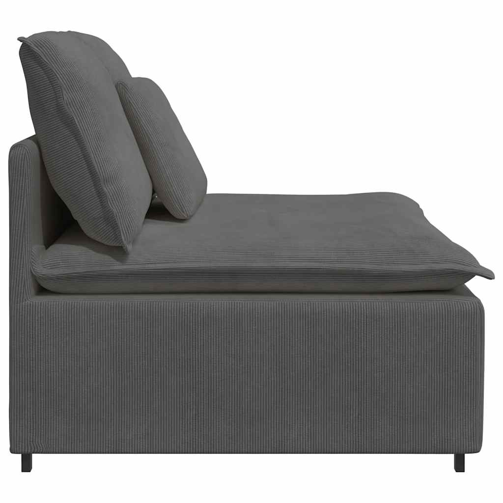 vidaXL Modul central canapea modulară cu perne gri închis 100 cm vidaXL Modul central canapea modulară cu perne gri închis 100 cm