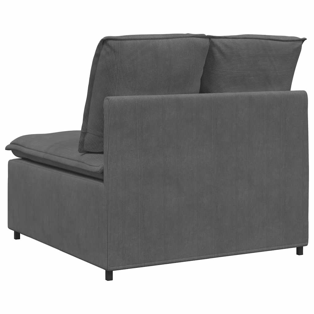 vidaXL Modul central canapea modulară cu perne gri închis 100 cm vidaXL Modul central canapea modulară cu perne gri închis 100 cm