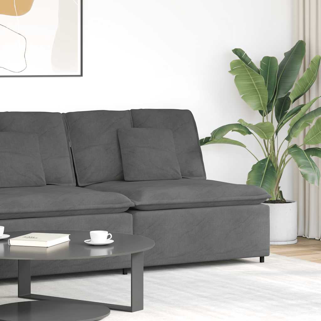 vidaXL Modul central canapea modulară cu perne gri închis 100 cm vidaXL Modul central canapea modulară cu perne gri închis 100 cm