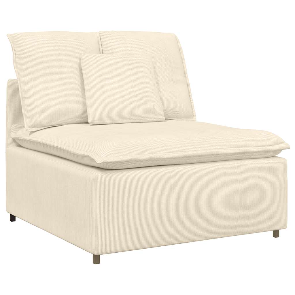 vidaXL Modul central canapea modulară cu perne, crem, 100 cm vidaXL Modul central canapea modulară cu perne, crem, 100 cm