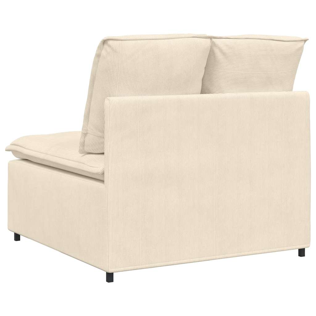 vidaXL Modul central canapea modulară cu perne, crem, 100 cm vidaXL Modul central canapea modulară cu perne, crem, 100 cm