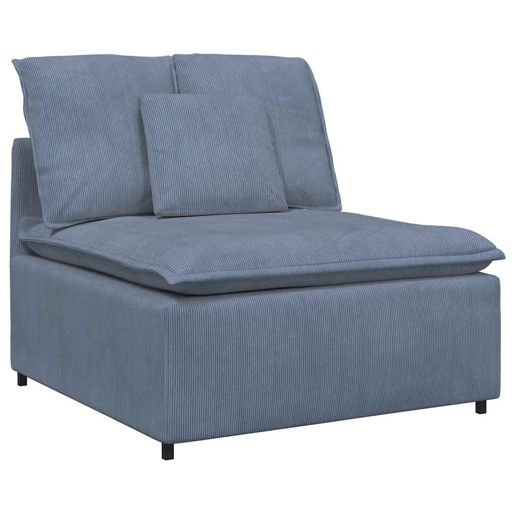 vidaXL Modul central canapea modulară cu perne, albastru, 100 cm vidaXL Modul central canapea modulară cu perne, albastru, 100 cm