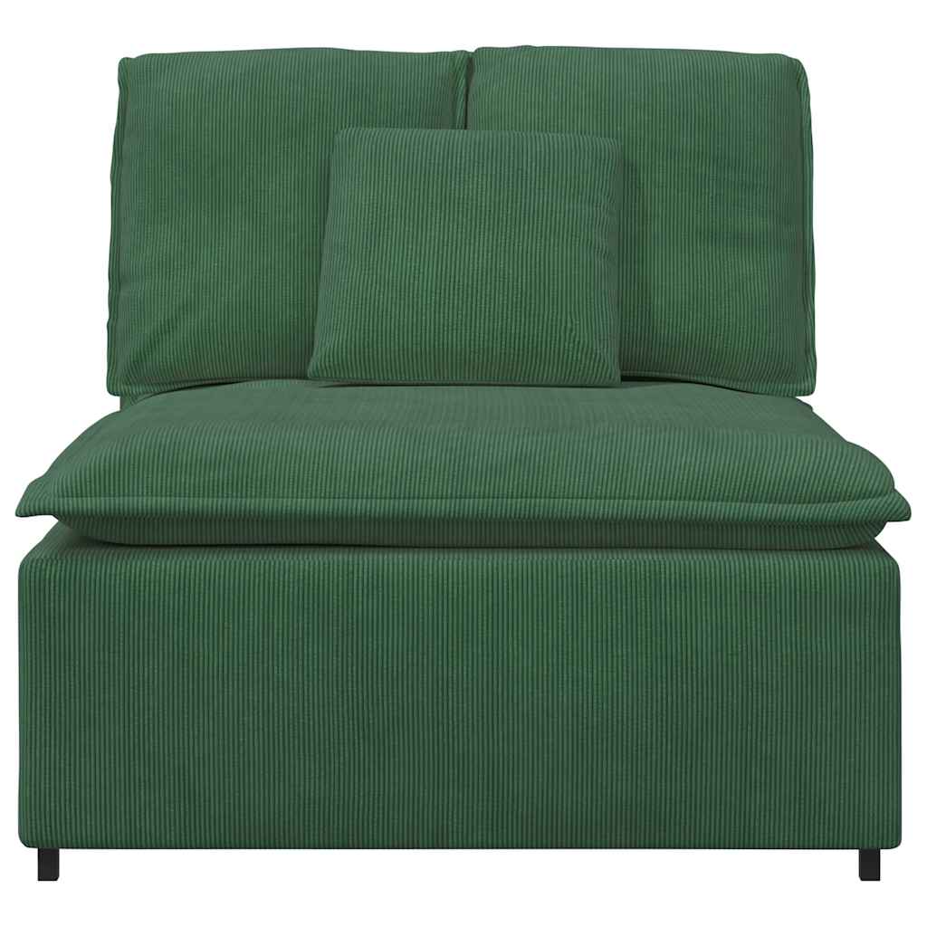 vidaXL Modul central canapea modulară cu perne, verde închis, 100 cm vidaXL Modul central canapea modulară cu perne, verde închis, 100 cm