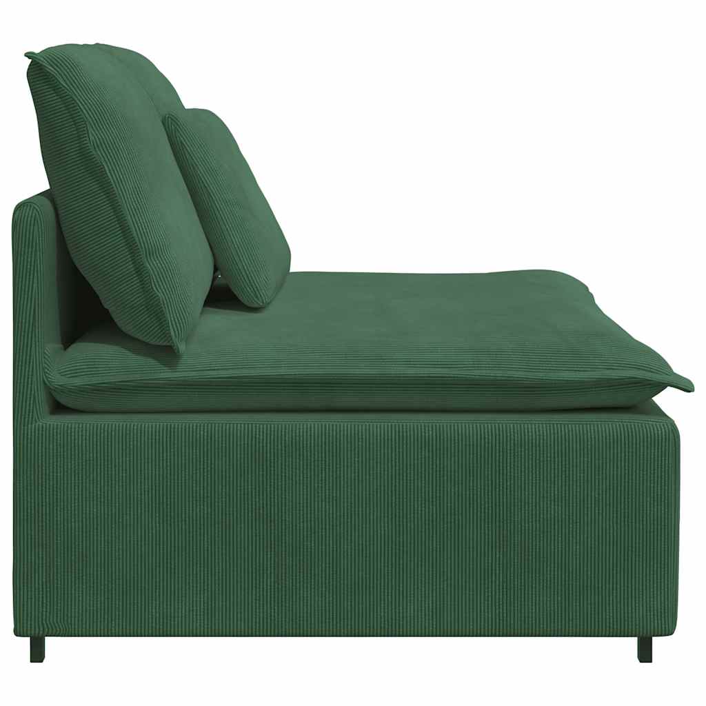 vidaXL Modul central canapea modulară cu perne, verde închis, 100 cm vidaXL Modul central canapea modulară cu perne, verde închis, 100 cm