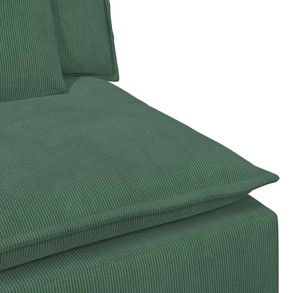 vidaXL Modul central canapea modulară cu perne, verde închis, 100 cm vidaXL Modul central canapea modulară cu perne, verde închis, 100 cm
