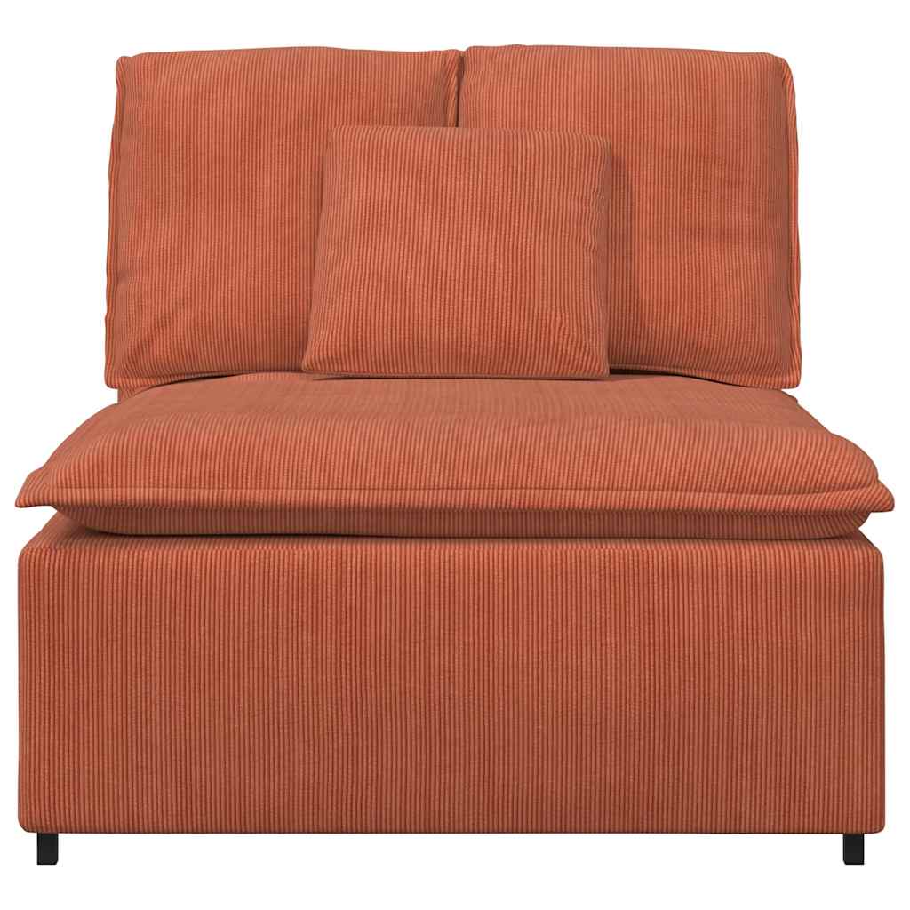 vidaXL Modul central canapea modulară cu perne roșu portocaliu 100 cm vidaXL Modul central canapea modulară cu perne roșu portocaliu 100 cm
