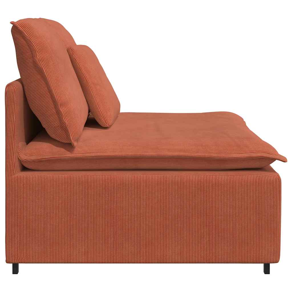 vidaXL Modul central canapea modulară cu perne roșu portocaliu 100 cm vidaXL Modul central canapea modulară cu perne roșu portocaliu 100 cm
