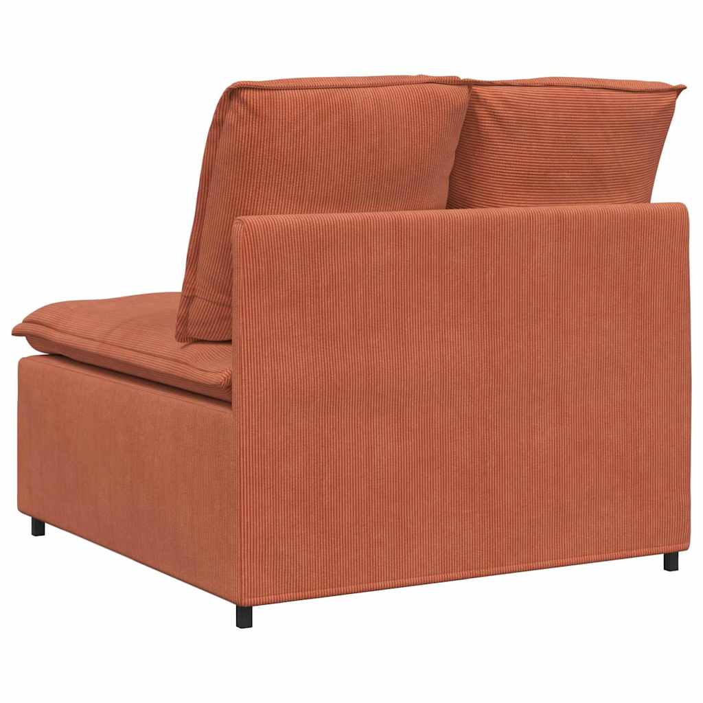 vidaXL Modul central canapea modulară cu perne roșu portocaliu 100 cm vidaXL Modul central canapea modulară cu perne roșu portocaliu 100 cm