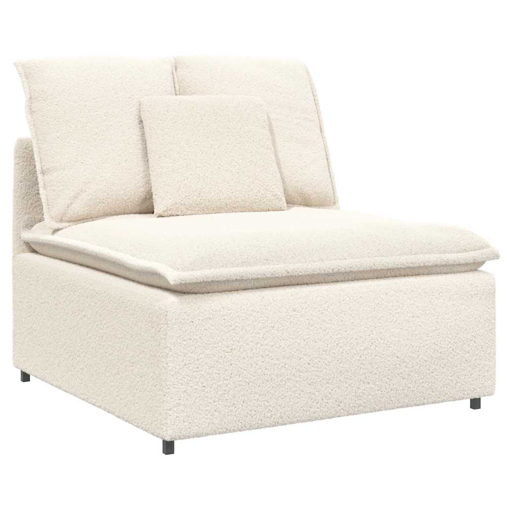 vidaXL Modul central canapea modulară cu perne, crem, 100 cm vidaXL Modul central canapea modulară cu perne, crem, 100 cm