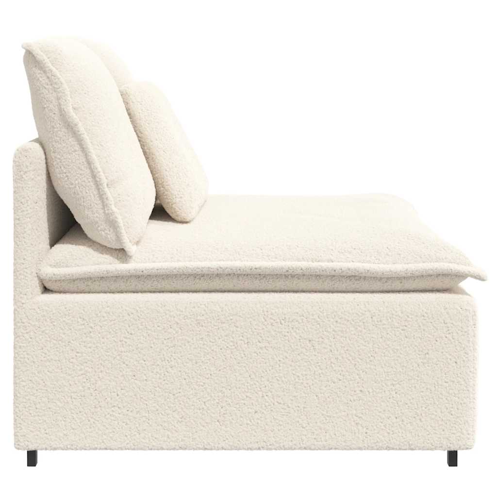 vidaXL Modul central canapea modulară cu perne, crem, 100 cm vidaXL Modul central canapea modulară cu perne, crem, 100 cm