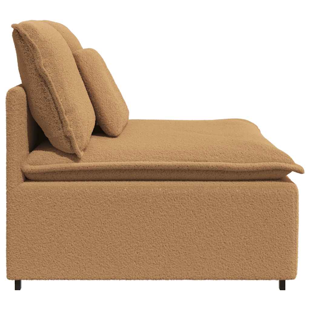 vidaXL Modul central canapea modulară cu perne, bej, 100 cm vidaXL Modul central canapea modulară cu perne, bej, 100 cm
