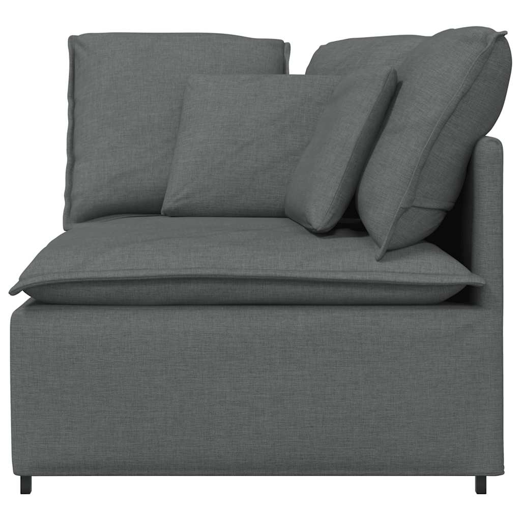 vidaXL Modul de colț pentru canapea modulară cu perne gri închis 100cm vidaXL Modul de colț pentru canapea modulară cu perne gri închis 100cm