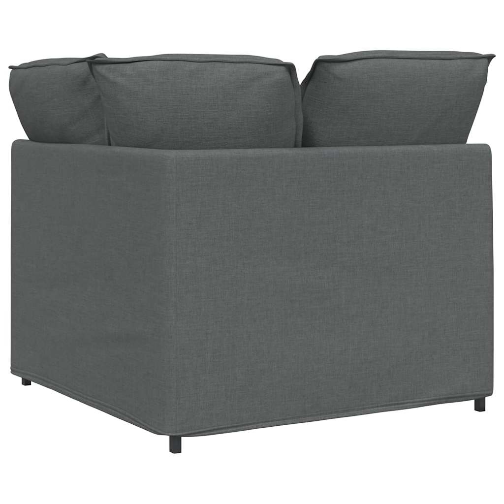 vidaXL Modul de colț pentru canapea modulară cu perne gri închis 100cm vidaXL Modul de colț pentru canapea modulară cu perne gri închis 100cm