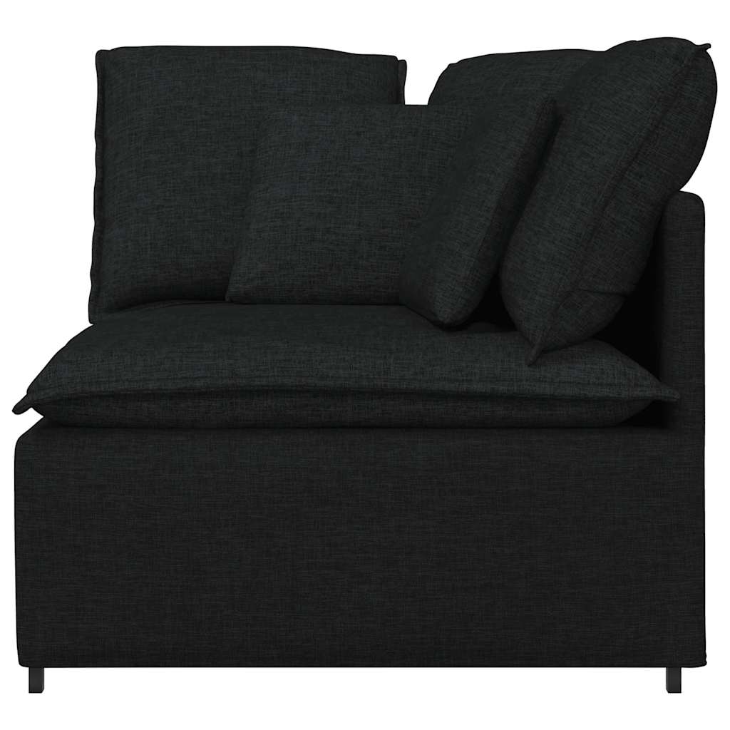 vidaXL Modul de colț pentru canapea modulară cu perne, negru, 100 cm