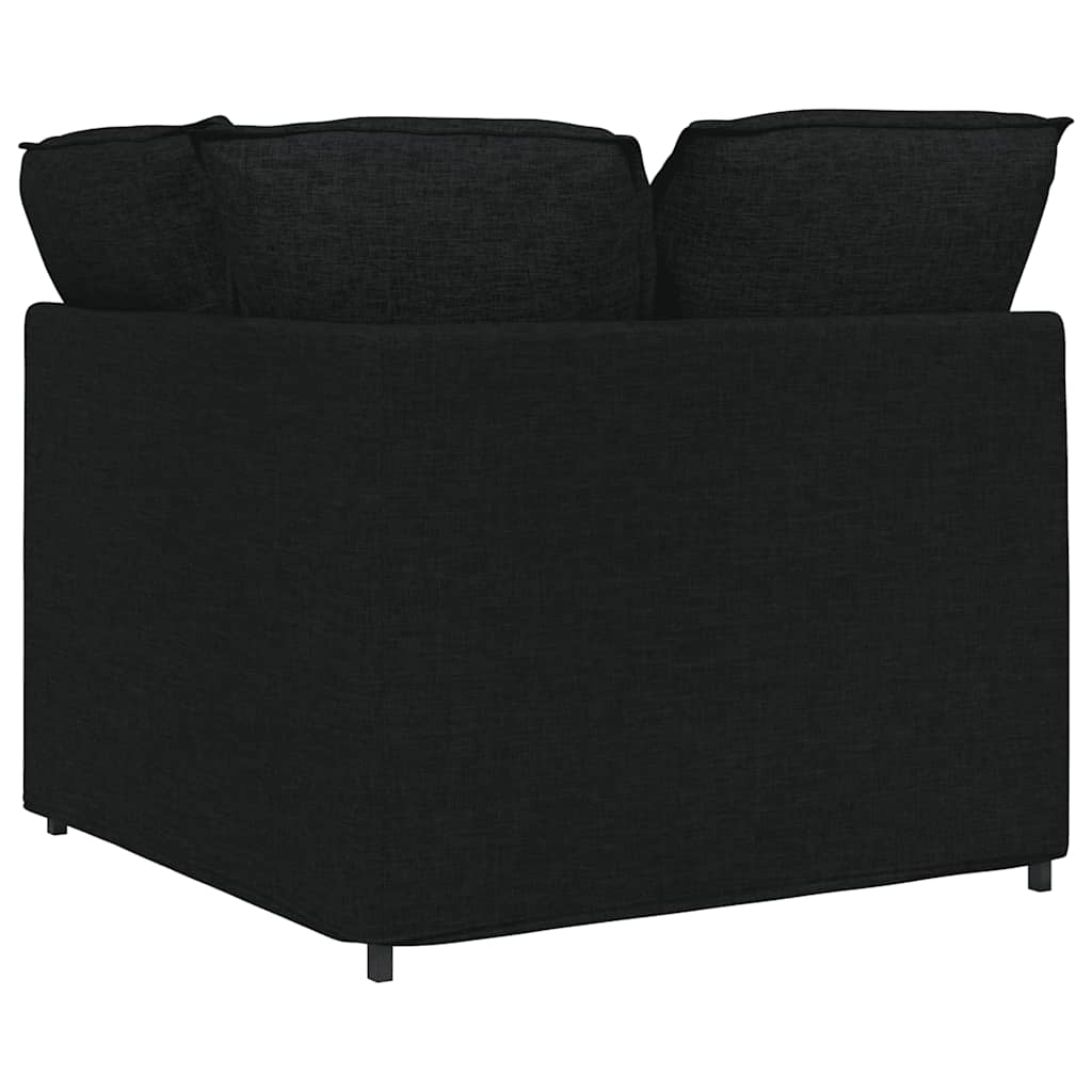 vidaXL Modul de colț pentru canapea modulară cu perne, negru, 100 cm
