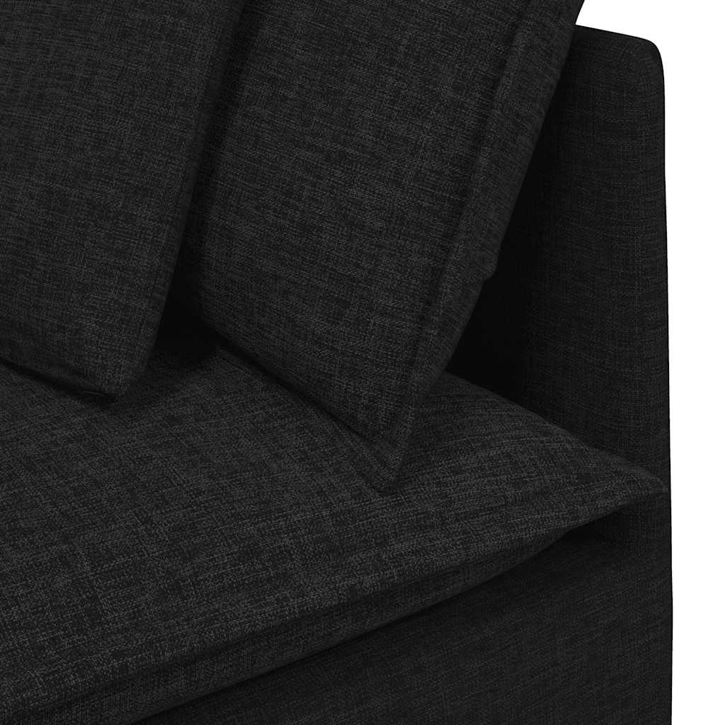 vidaXL Modul de colț pentru canapea modulară cu perne, negru, 100 cm