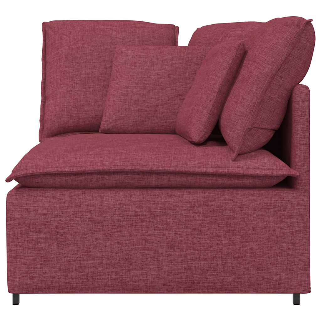 vidaXL Modul modular de colț pentru canapea cu perne, roșu vin, 100 cm