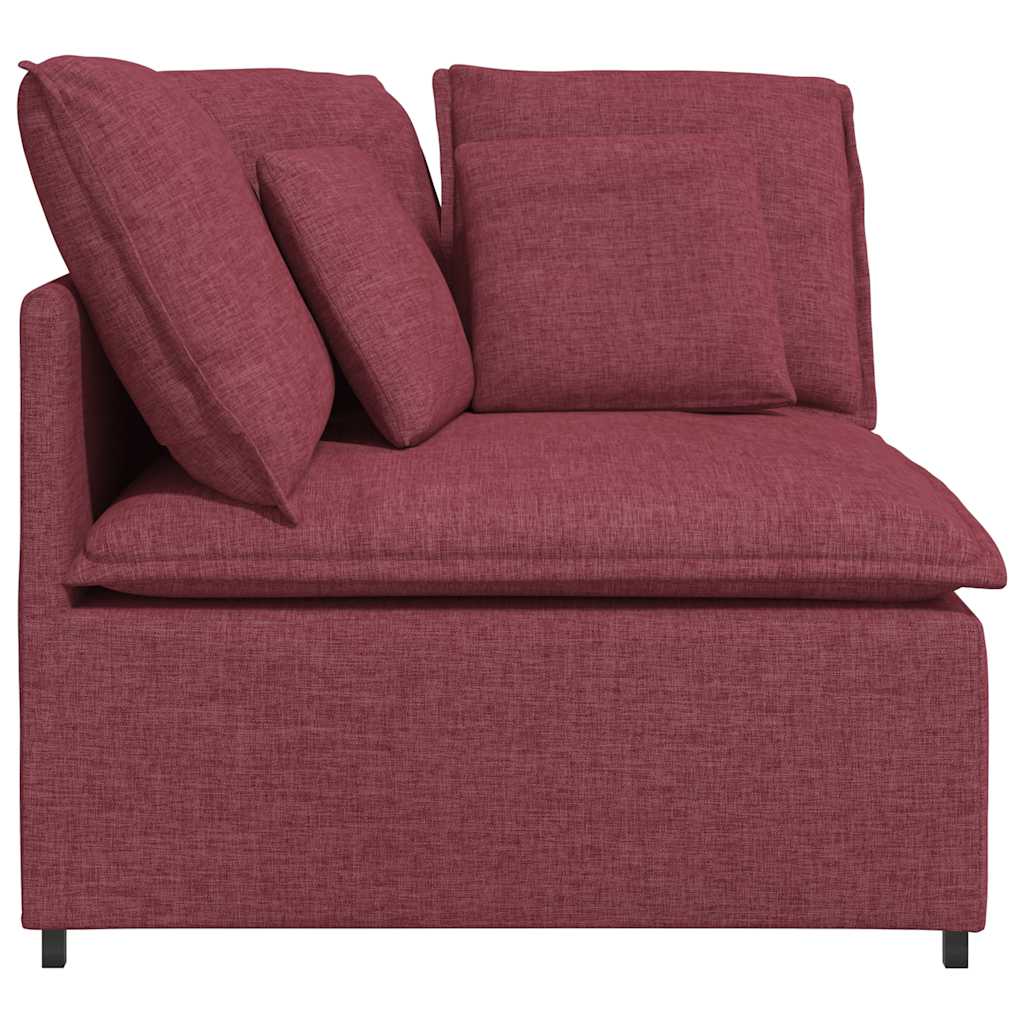 vidaXL Modul modular de colț pentru canapea cu perne, roșu vin, 100 cm