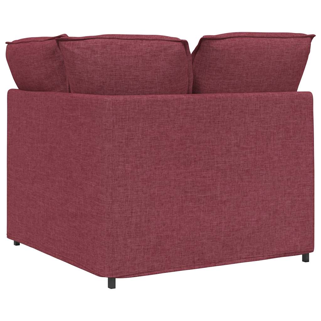 vidaXL Modul modular de colț pentru canapea cu perne, roșu vin, 100 cm