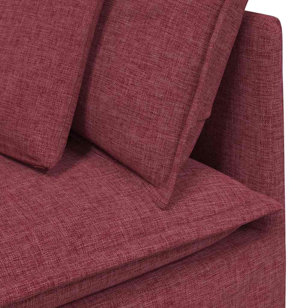 vidaXL Modul modular de colț pentru canapea cu perne, roșu vin, 100 cm