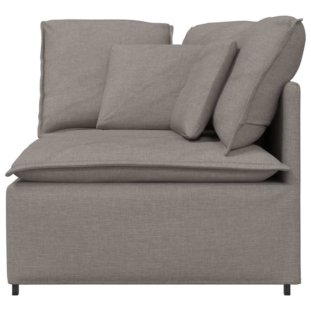 vidaXL Modul de colț pentru canapea modulară cu perne gri taupe 100 cm vidaXL Modul de colț pentru canapea modulară cu perne gri taupe 100 cm