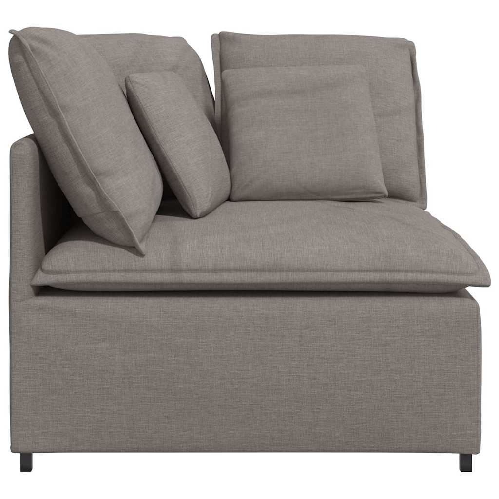 vidaXL Modul de colț pentru canapea modulară cu perne gri taupe 100 cm vidaXL Modul de colț pentru canapea modulară cu perne gri taupe 100 cm
