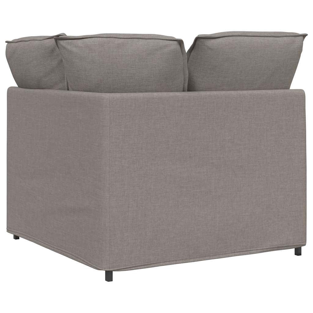 vidaXL Modul de colț pentru canapea modulară cu perne gri taupe 100 cm vidaXL Modul de colț pentru canapea modulară cu perne gri taupe 100 cm