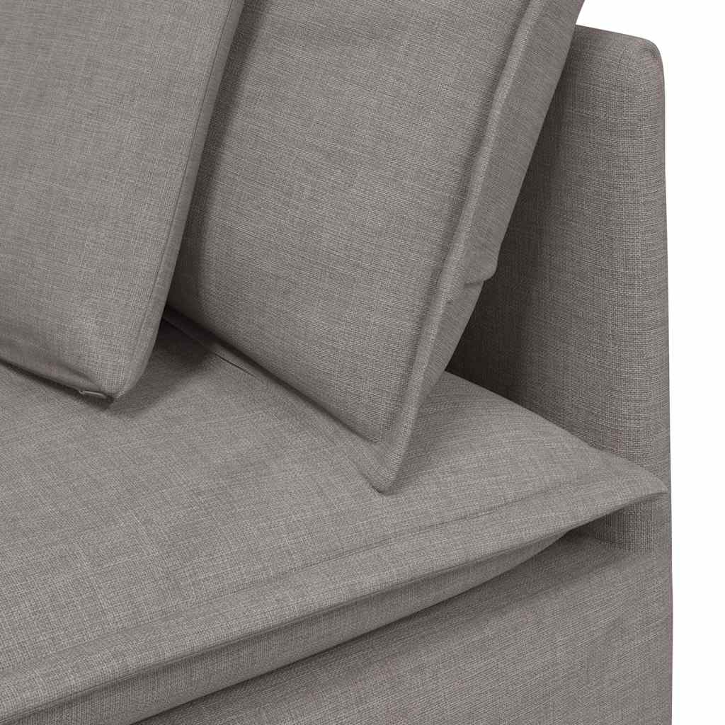 vidaXL Modul de colț pentru canapea modulară cu perne gri taupe 100 cm vidaXL Modul de colț pentru canapea modulară cu perne gri taupe 100 cm