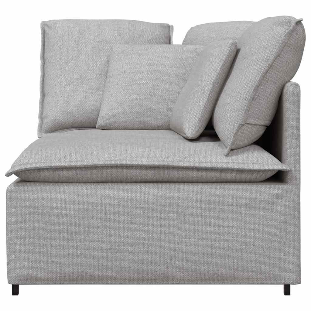 vidaXL Modul de colț pentru canapea modulară cu perne gri nor 100 cm vidaXL Modul de colț pentru canapea modulară cu perne gri nor 100 cm