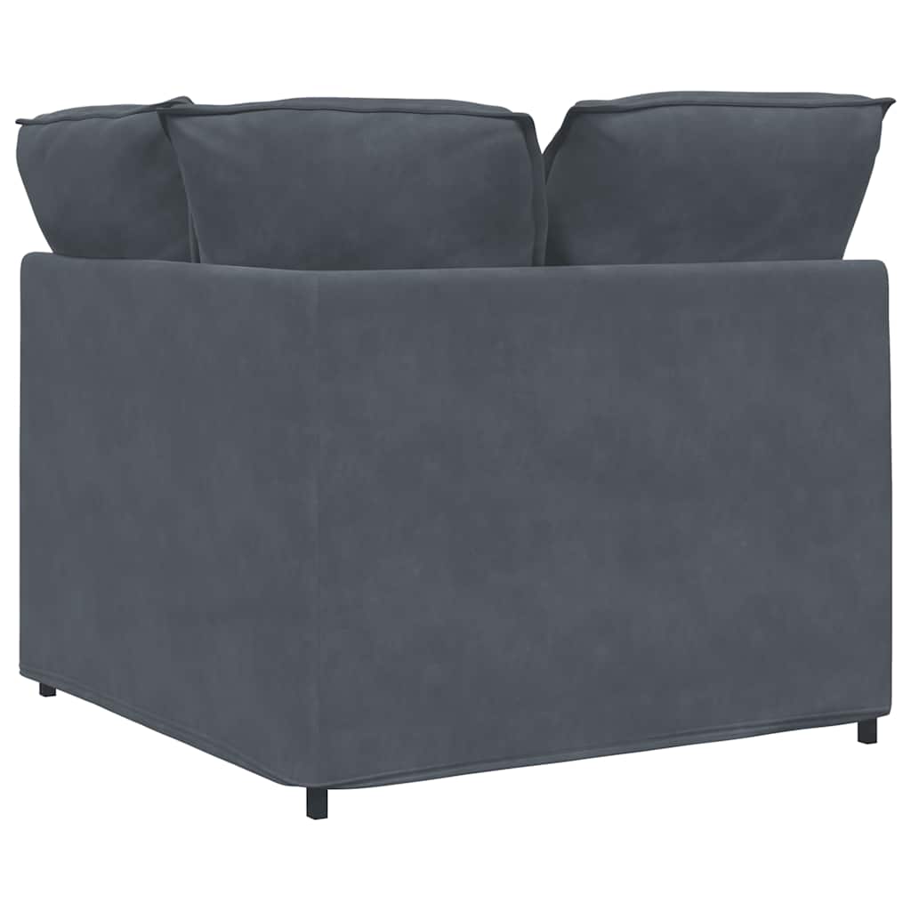 vidaXL Modul de colț pentru canapea modulară cu perne gri închis 100cm