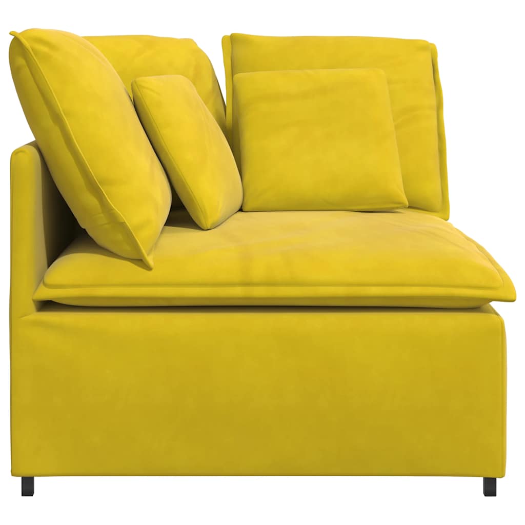 vidaXL Modul modular de colț pentru canapea cu perne, galben, 100 cm