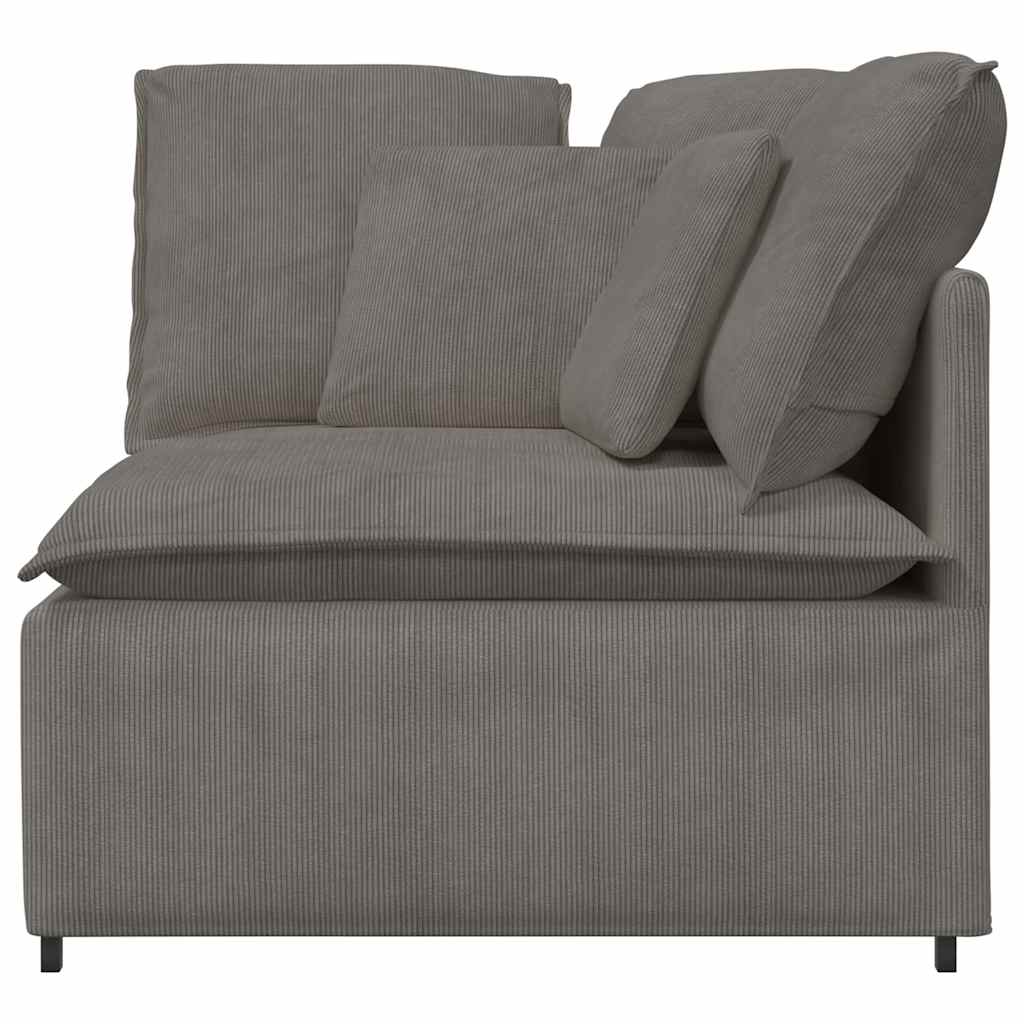 vidaXL Modul modular de colț pentru canapea cu perne gri deschis 100cm
