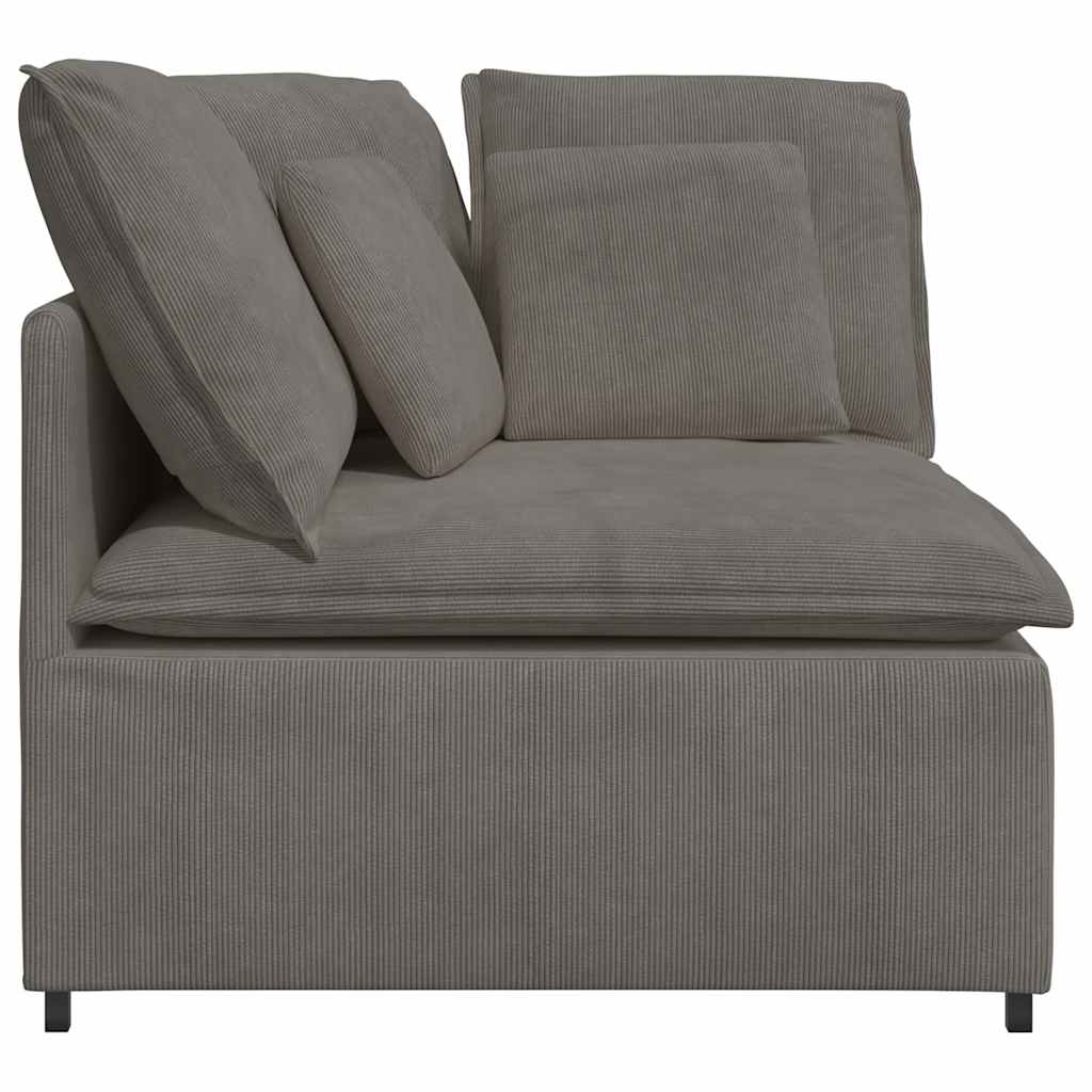 vidaXL Modul modular de colț pentru canapea cu perne gri deschis 100cm