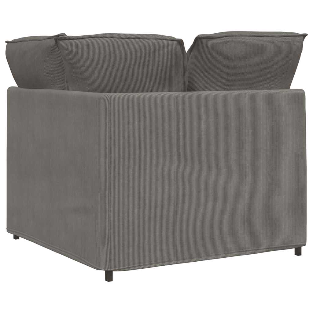 vidaXL Modul modular de colț pentru canapea cu perne gri deschis 100cm