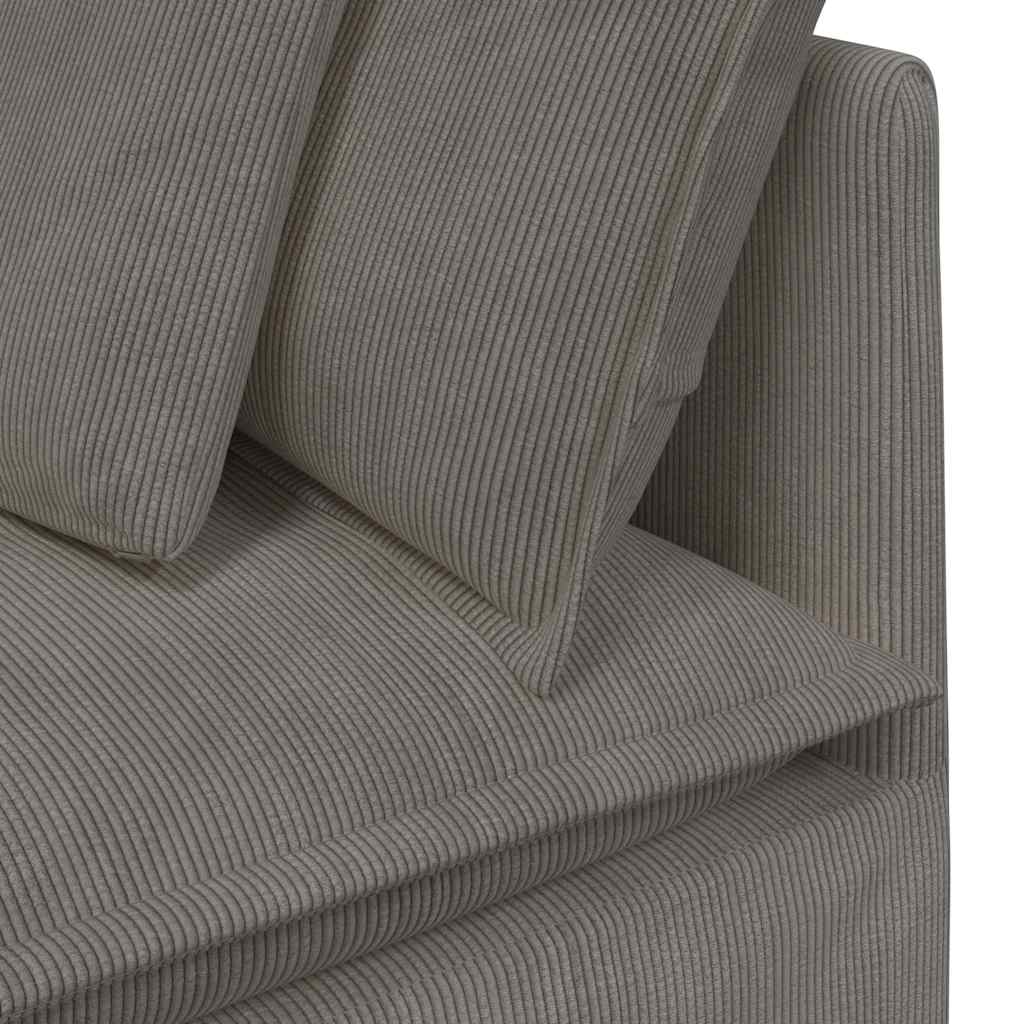 vidaXL Modul modular de colț pentru canapea cu perne gri deschis 100cm