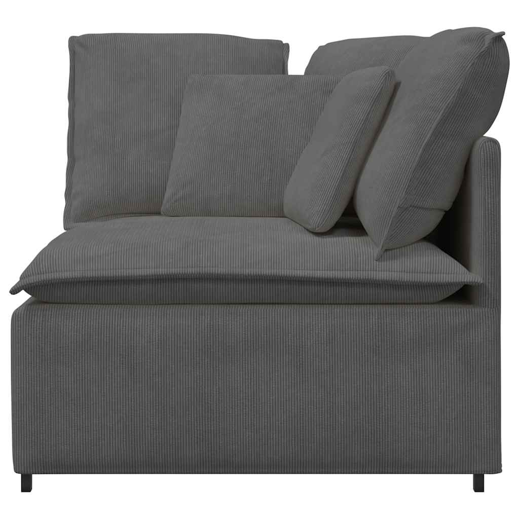 vidaXL Modul de colț pentru canapea modulară cu perne gri închis 100cm vidaXL Modul de colț pentru canapea modulară cu perne gri închis 100cm